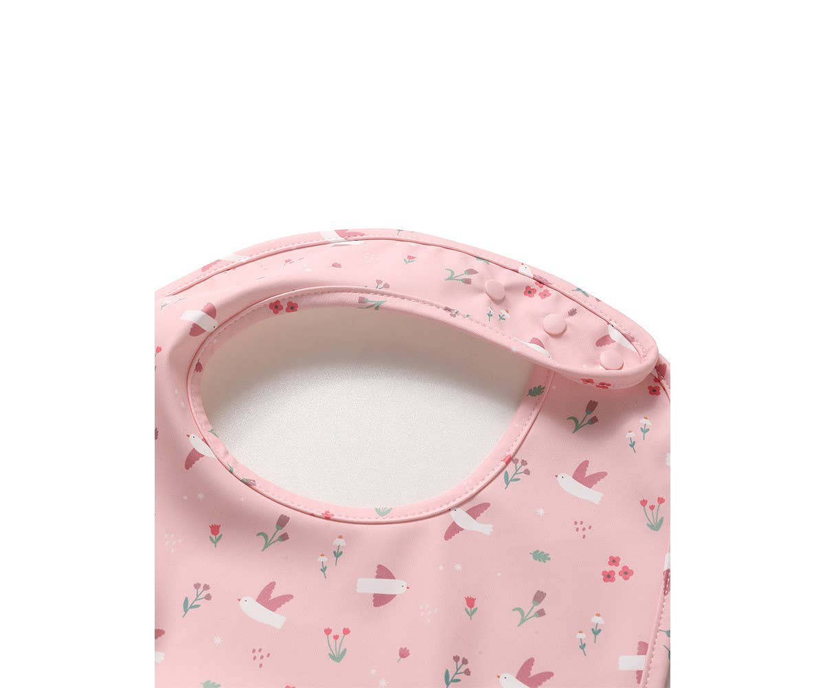 Wasserdichter Latz -Blossom Birds - Siliblu Boutique &amp; Atelier