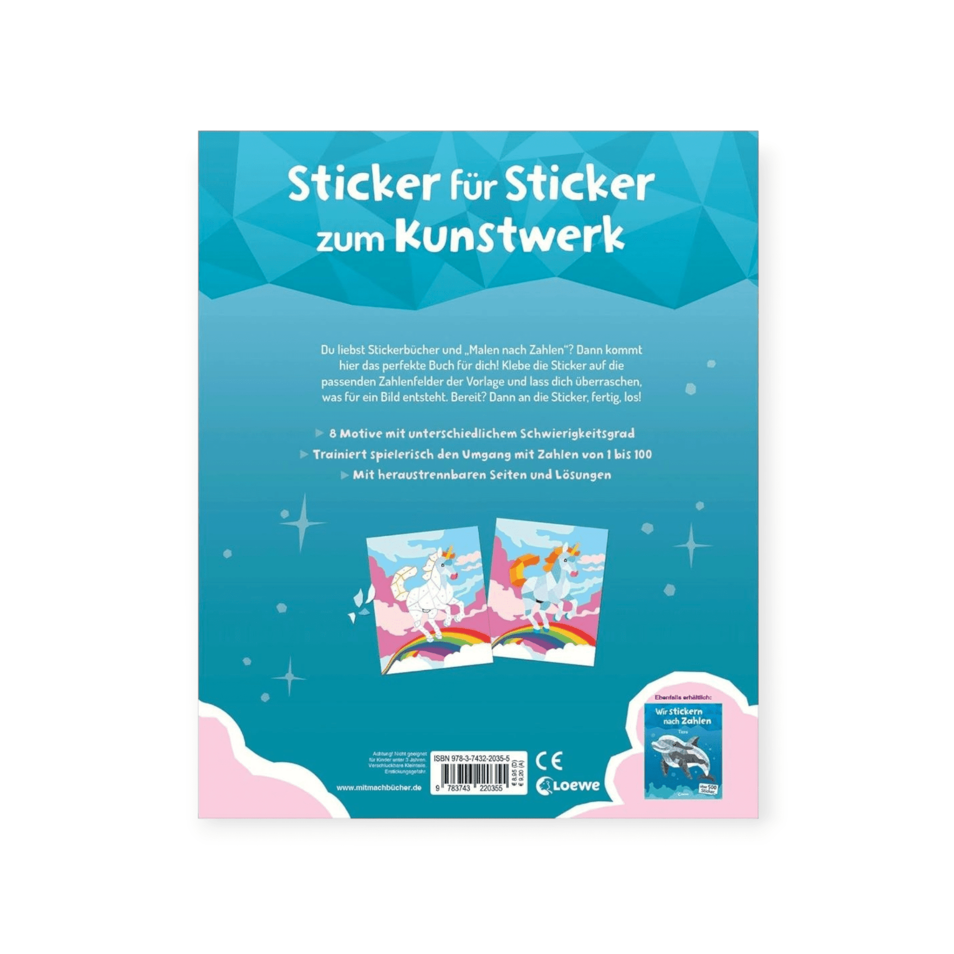 Wir stickern nach Zahlen - Einhörner - Siliblu Boutique & Atelier