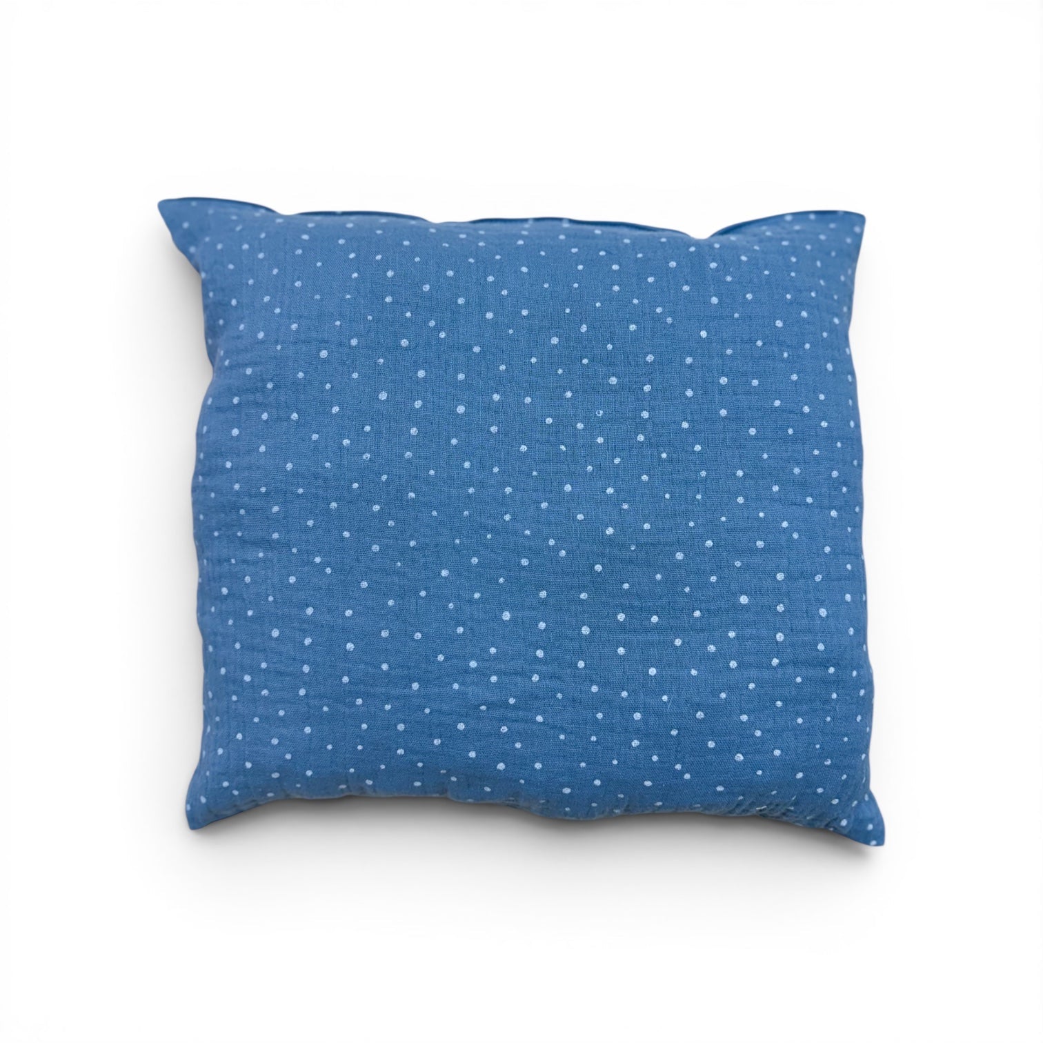 Wollreich Kissen mit Schafswollkügeli Hellblau - gepunktet - Siliblu Boutique & Atelier