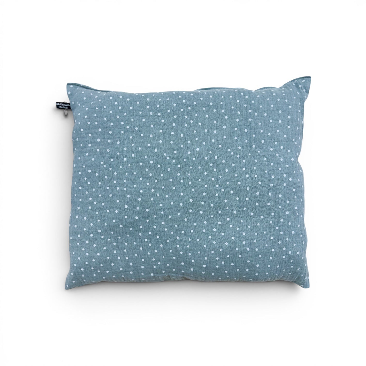 Wollreich Kissen mit Schafswollkügeli Mint - gepunktet - Siliblu Boutique & Atelier