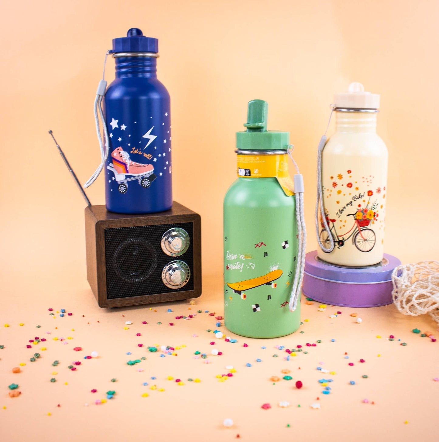 YOKO DESIGN Trinkflasche - Born to skate, 500 ml - Siliblu Boutique & Atelier