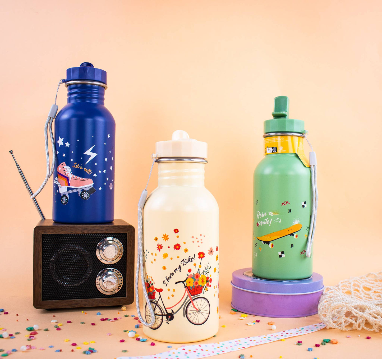 YOKO DESIGN Trinkflasche - Fahrrad, 500ml - Siliblu Boutique & Atelier