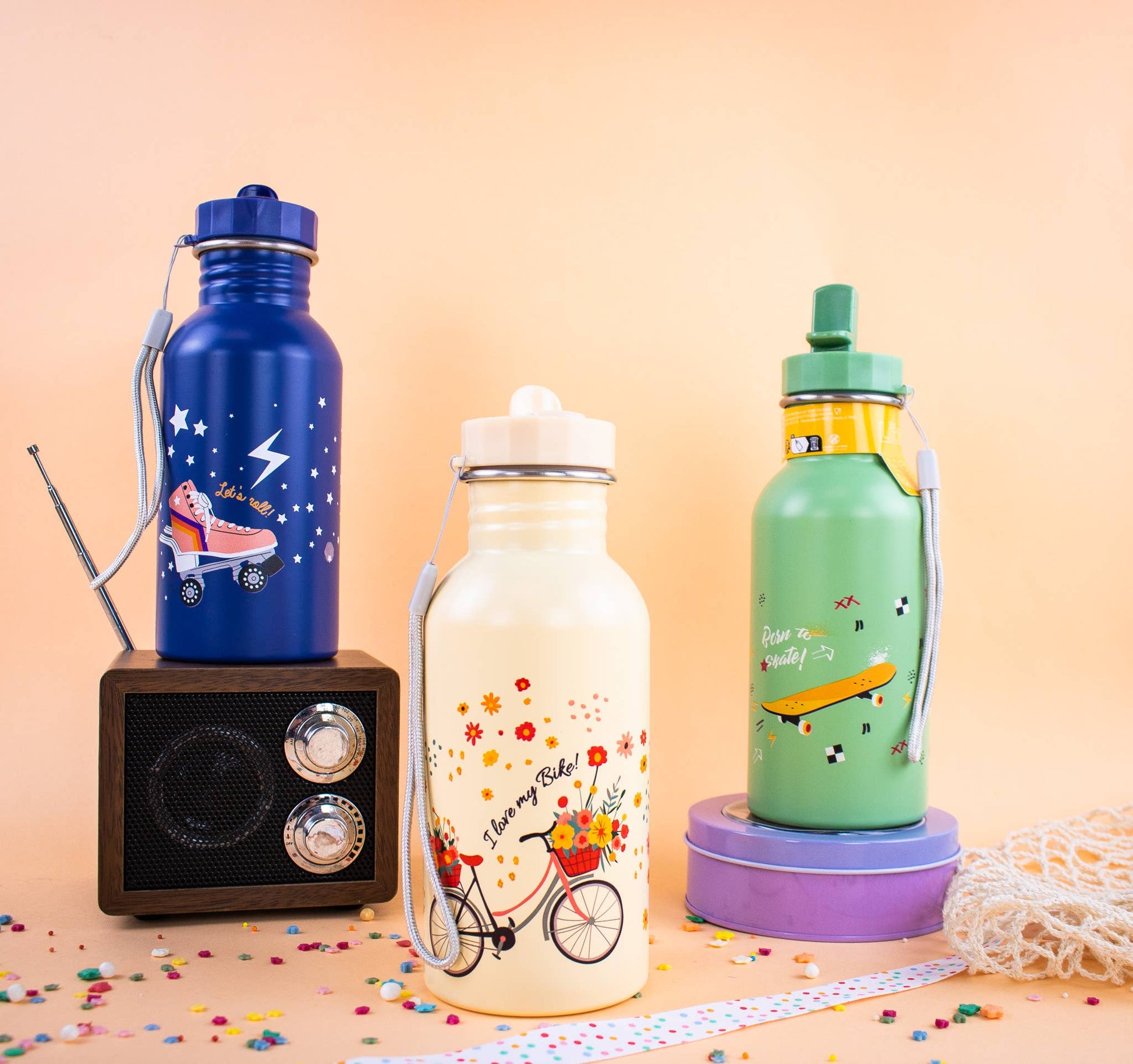 YOKO DESIGN Trinkflasche - Fahrrad, 500ml - Siliblu Boutique & Atelier