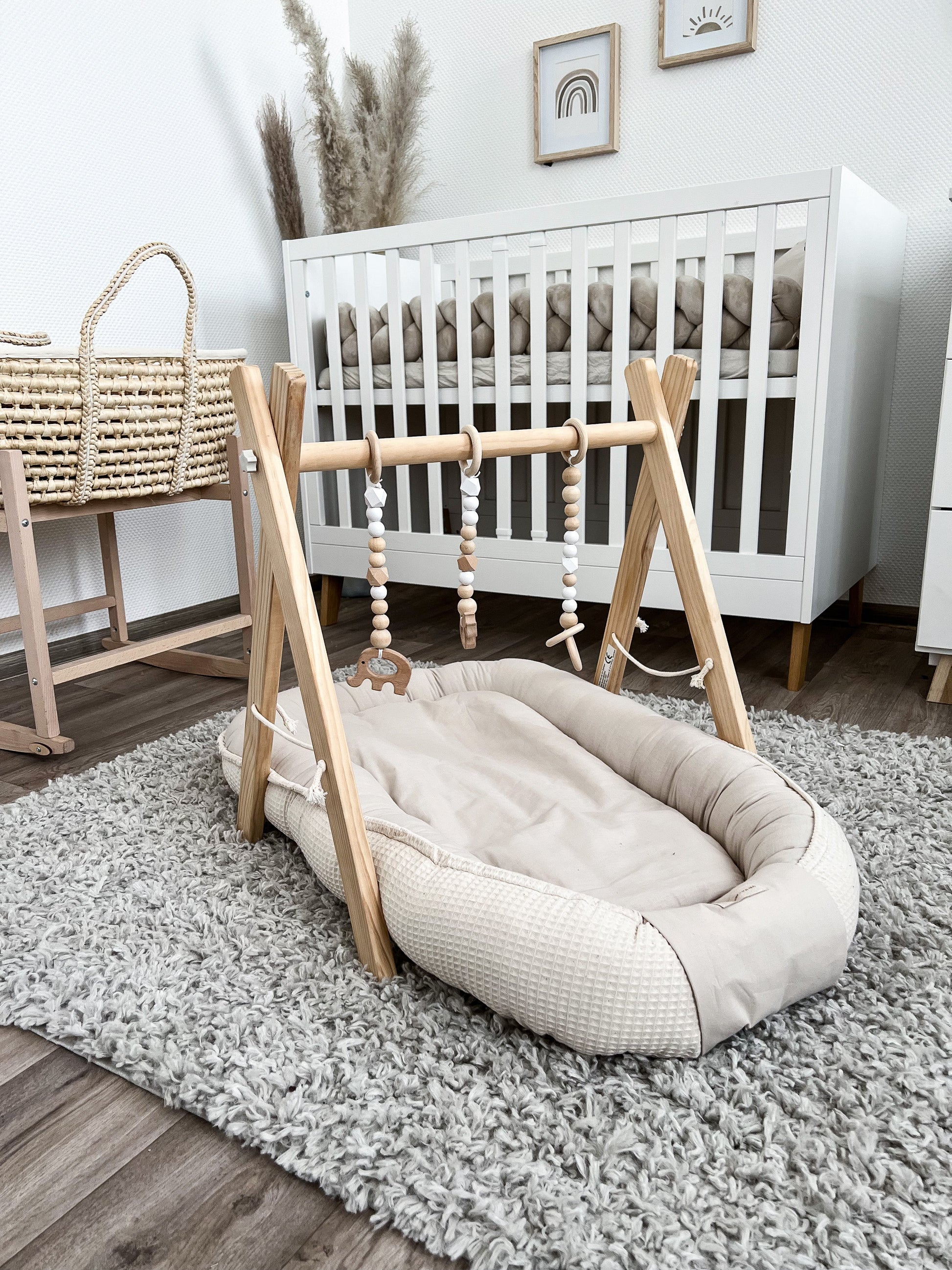 Baby- Kuschelnest "Waffelpique- Beige" Kokon - Siliblu Boutique & Atelier