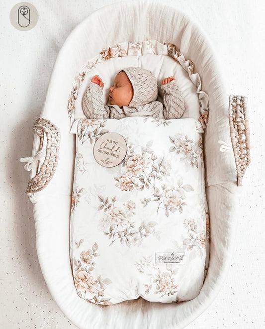 Babyschlafsack Dreamy "Weisse Rosen" mit Steckkissen // TOG 2.5 - Siliblu Boutique & Atelier