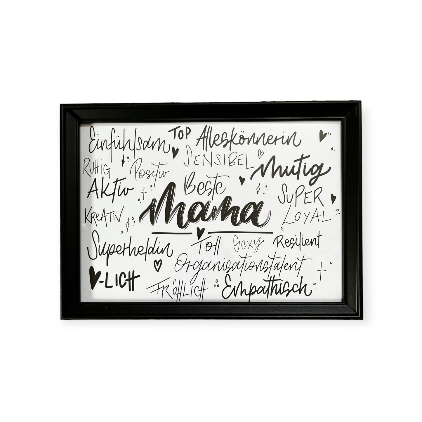 "Beste Mama" Poster inkl. Bilderrahmen - Siliblu Boutique & Atelier
