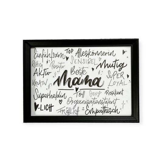 "Beste Mama" Poster inkl. Bilderrahmen - Siliblu Boutique & Atelier