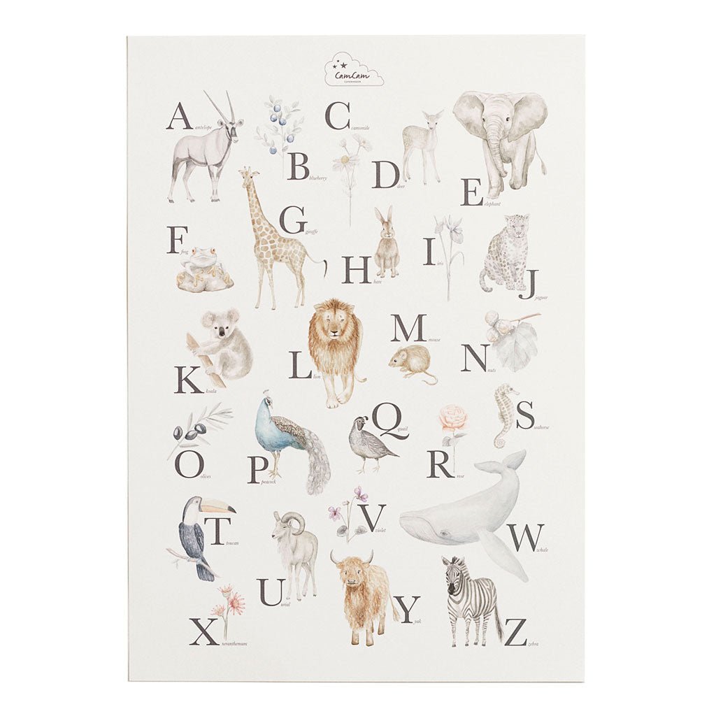 Cam Cam Copenhagen Alphabet- Poster "Tiere" - Siliblu Boutique & Atelier