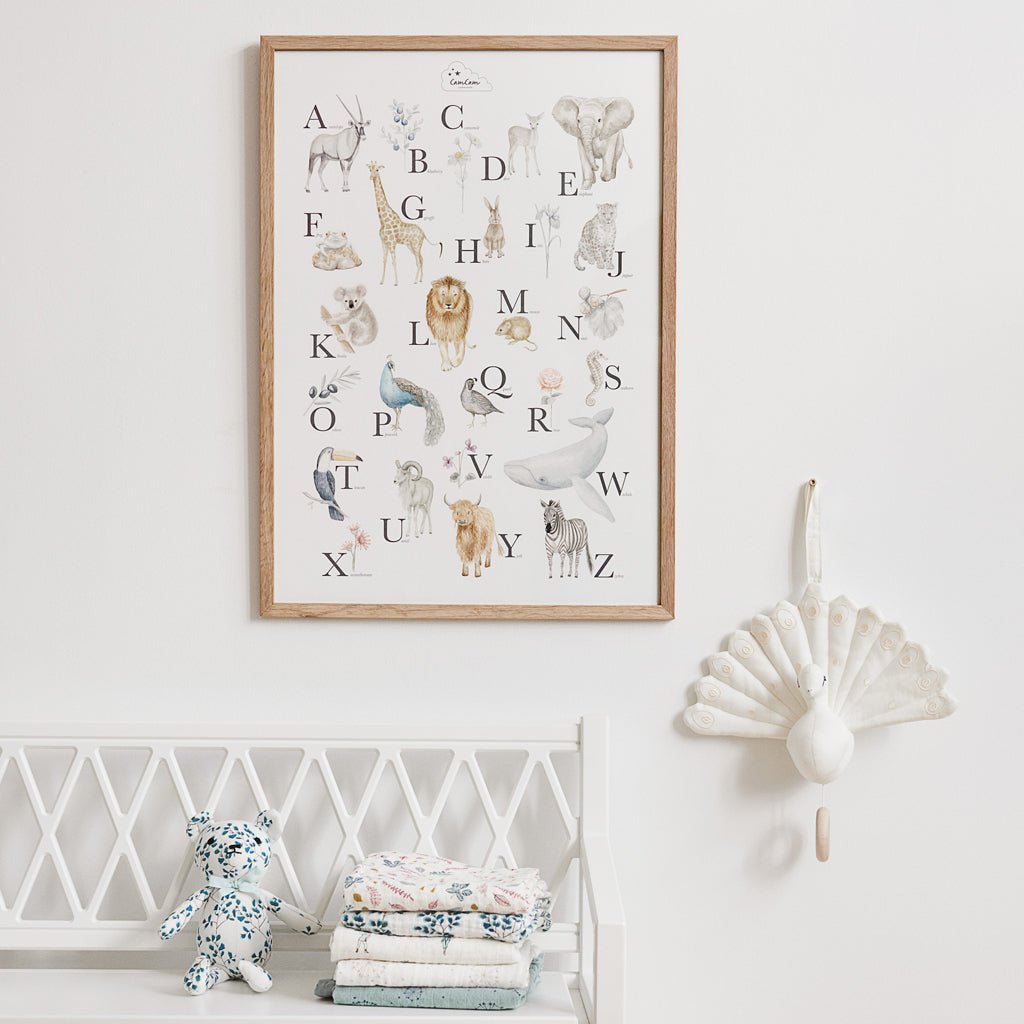 Cam Cam Copenhagen Alphabet- Poster "Tiere" - Siliblu Boutique & Atelier