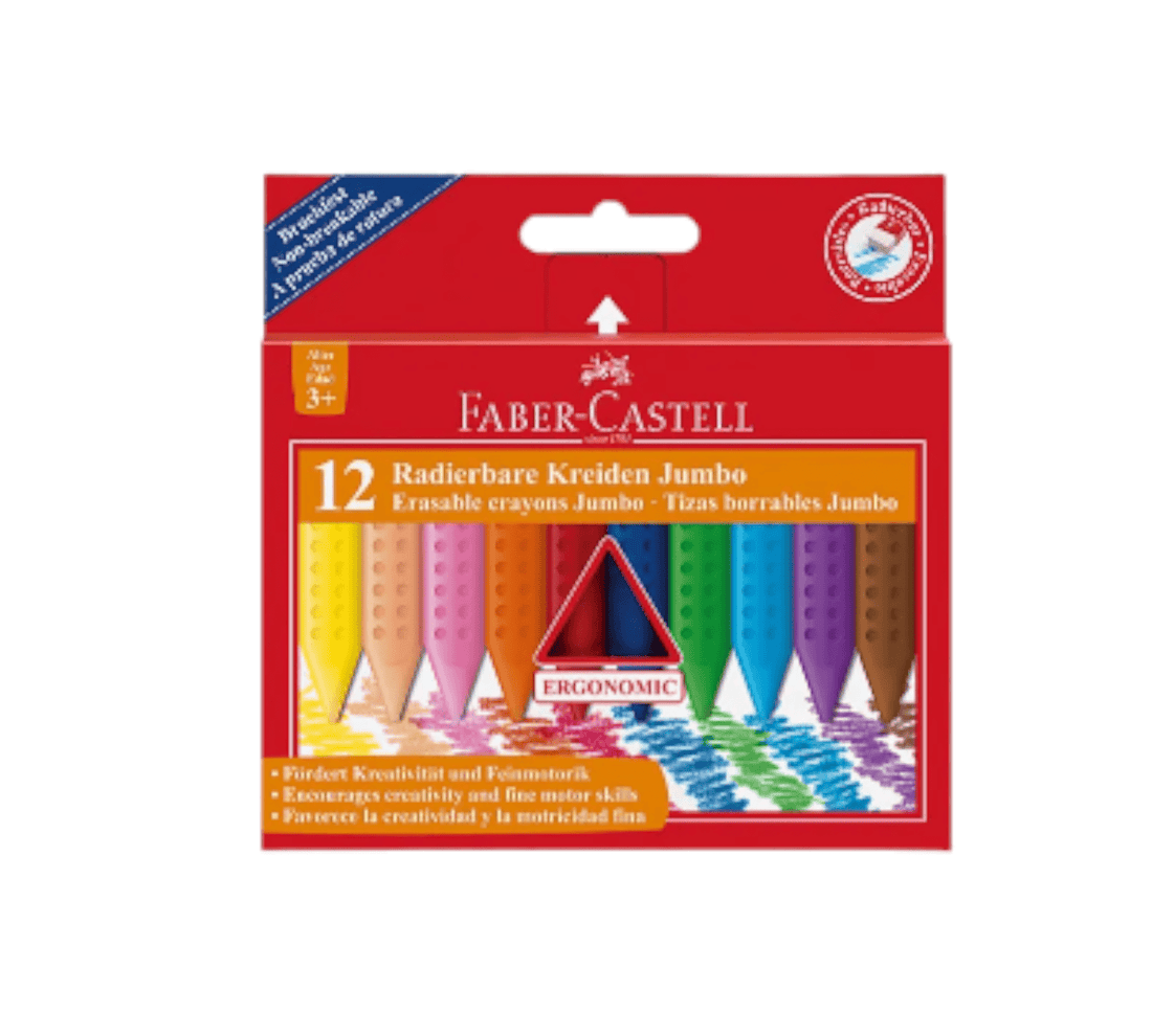 FABER-CASTELL Kreiden Grip Jumbo 12 Farben - Siliblu Boutique &amp; Atelier