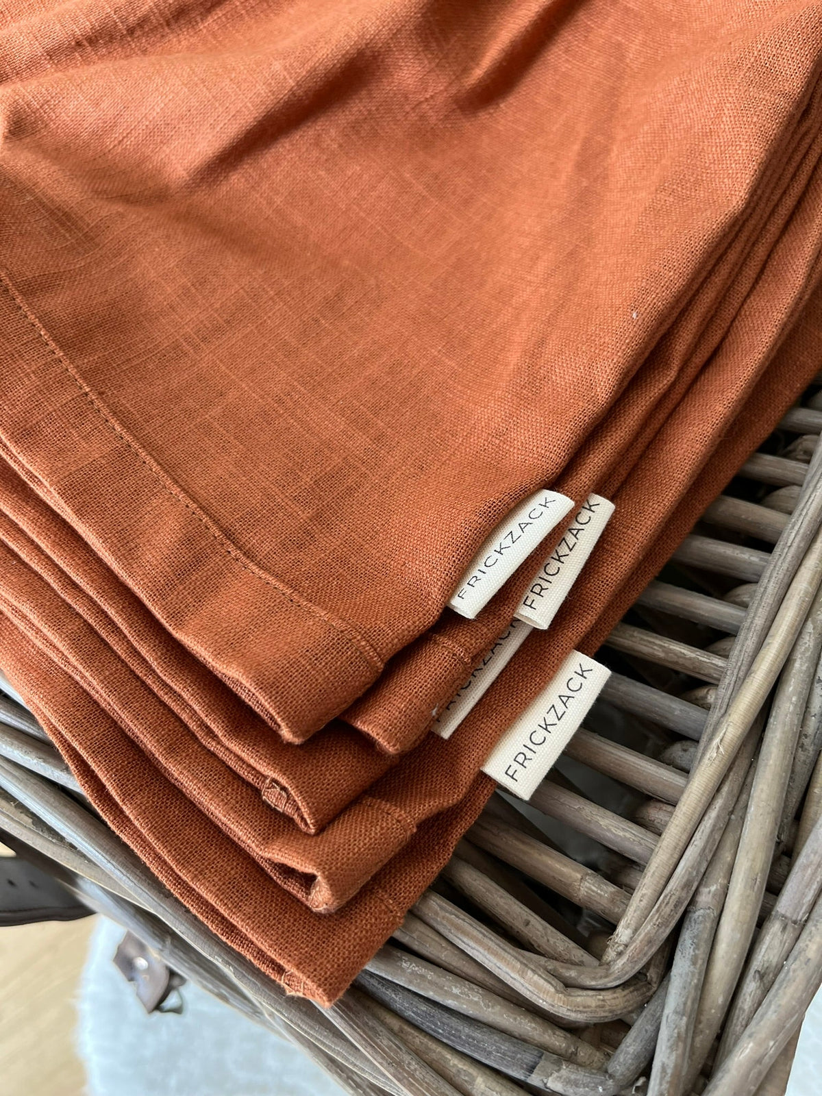 FRICKZACK Bermuda Shorts "Leinen - Cognac &amp; Mint" - Siliblu Boutique &amp; Atelier