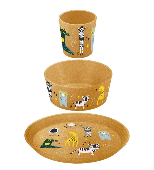 Koziol Kindergeschirr-Set "Bio Circular" Zoo - Siliblu Boutique & Atelier