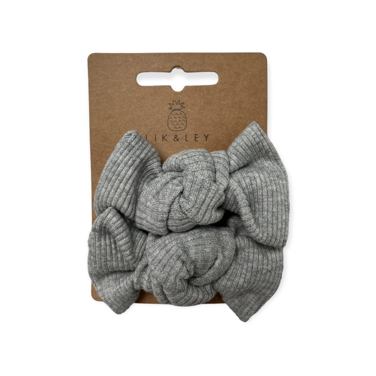 Neyla Bow Double Clip "Grey" - Siliblu Boutique &amp; Atelier