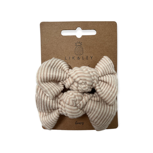 Neyla Bow Double Clip "Sand Stone Wash" - Siliblu Boutique & Atelier