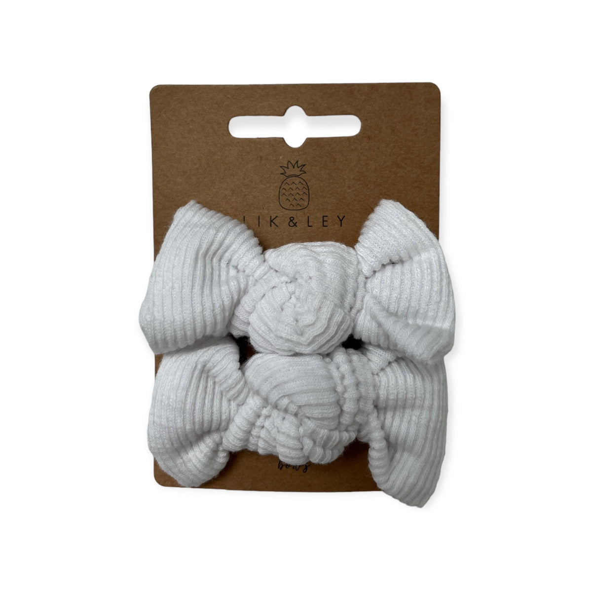 Neyla Bow Double Clip "White Stone Wash" - Siliblu Boutique &amp; Atelier