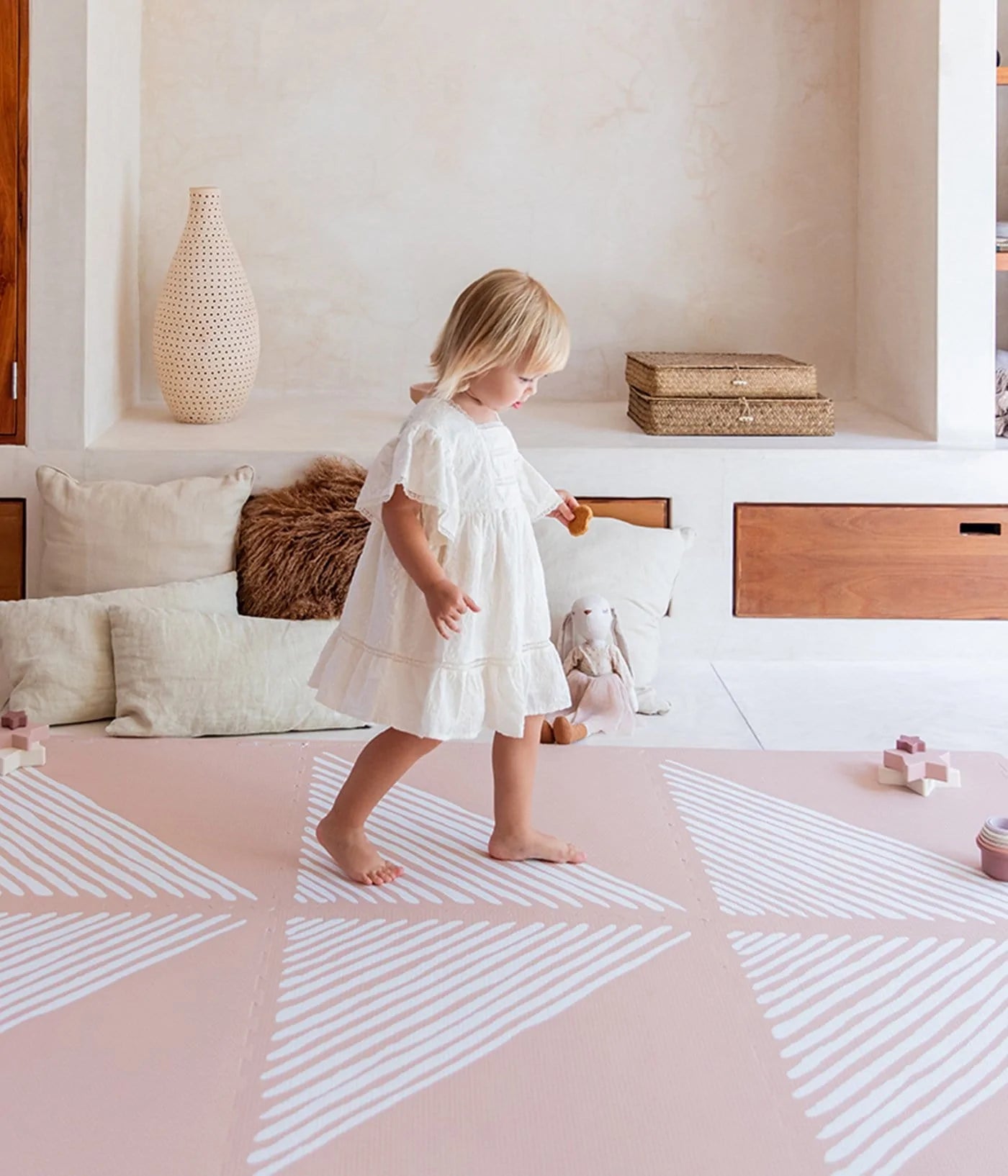 Toddlekind Spielmatte "Sandy Lines - nude pink" - Siliblu Boutique & Atelier