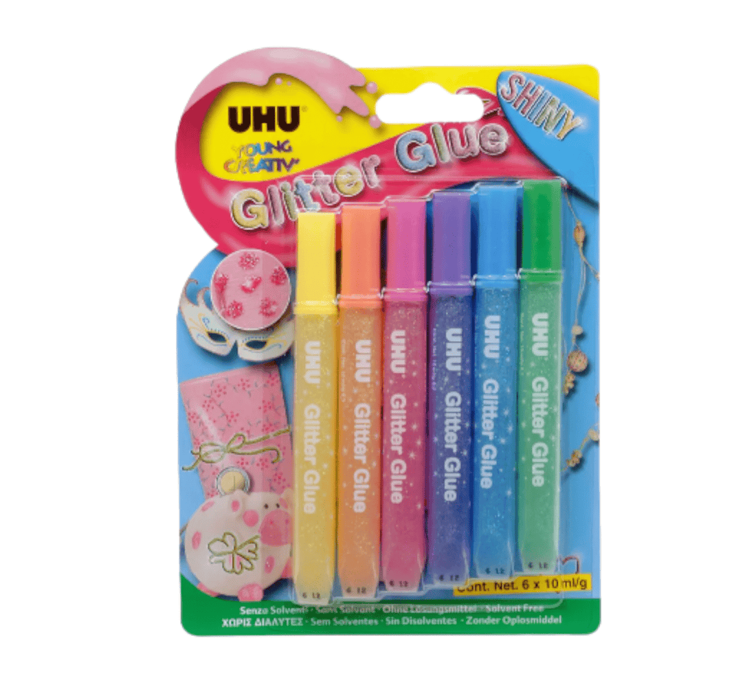 UHU Glitter Glue Shiny 6 Stk. - Siliblu Boutique &amp; Atelier